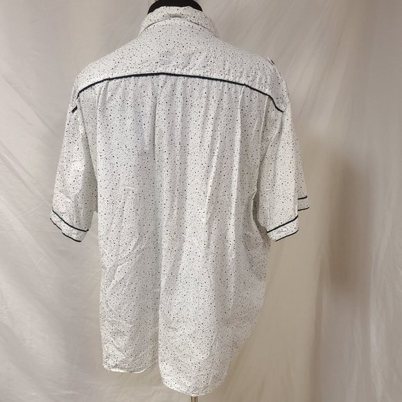 Truth Substance Common Sense Mens 4X White Polka Dot Short Sleeve Shirt - Picture 9 of 11